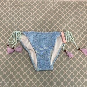 Victoria’s Secret Crochet Side Tie Bikini Bottom M NWT